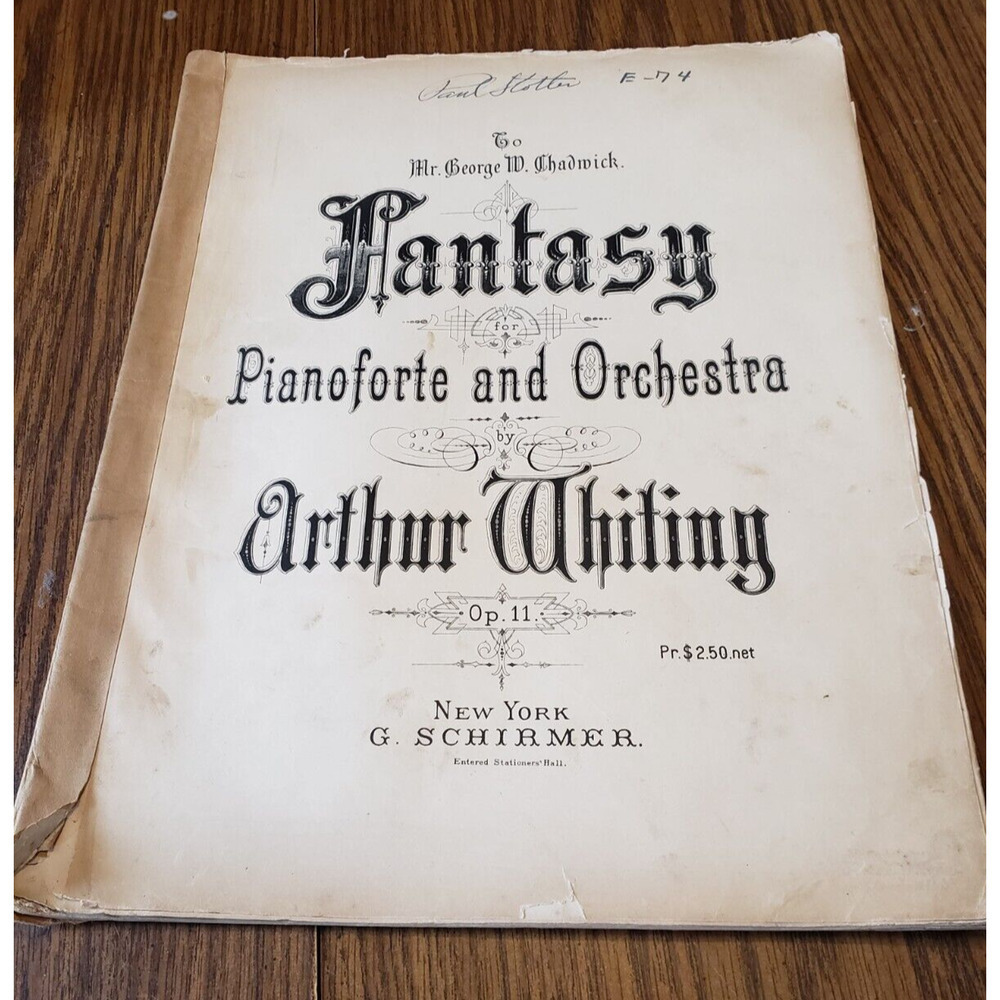 Fantasy for Piano and Orchestra Op.11 Arthur Battelle Whiting